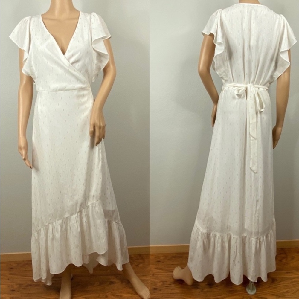 Drew White Wrap Dress